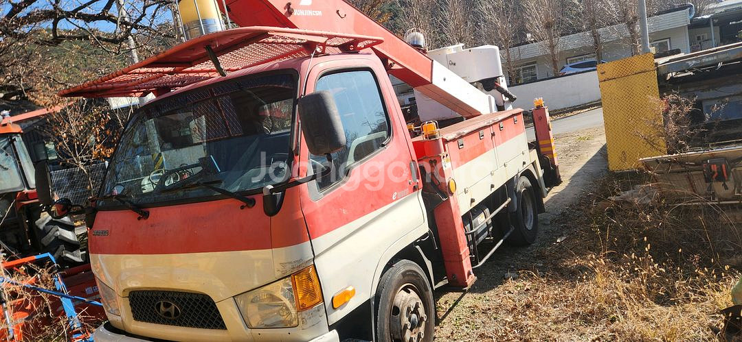 현대 마이티 3.5톤 고소작업차 바가지차--1