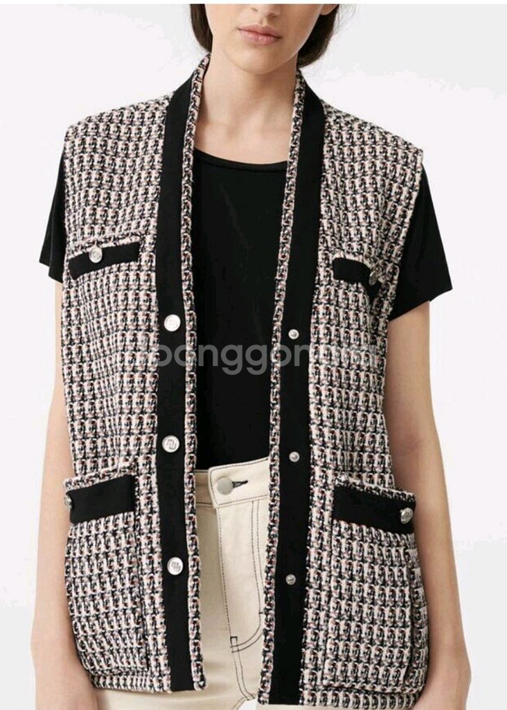 마쥬 maje 트위드 조끼 베스트 사이즈 36--3