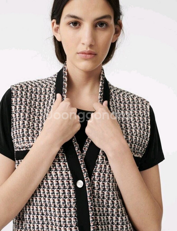 마쥬 maje 트위드 조끼 베스트 사이즈 36--6