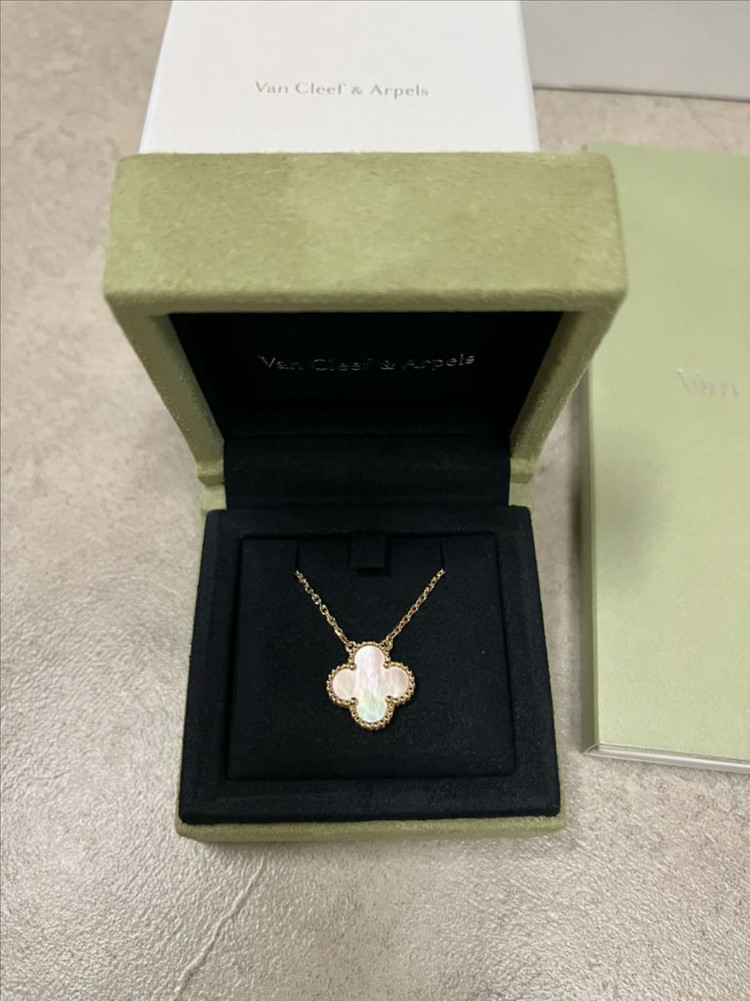 *풀세트*반클리프앤아펠 알함브라 빈티지 마더오브펄 목걸이--1