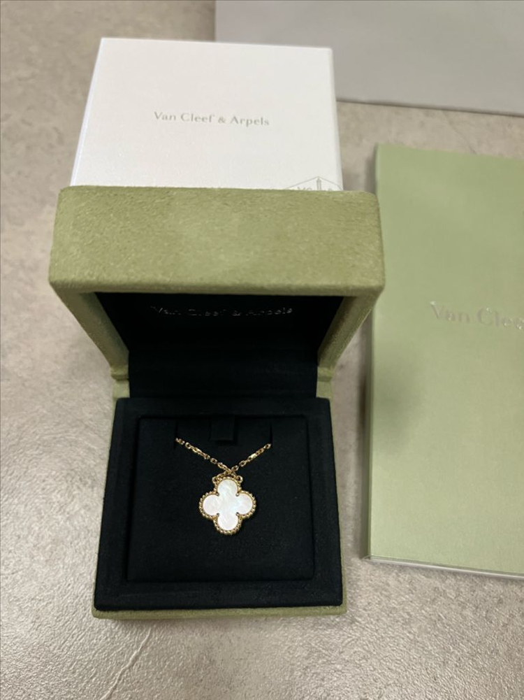 *풀세트*반클리프앤아펠 알함브라 빈티지 마더오브펄 목걸이--2