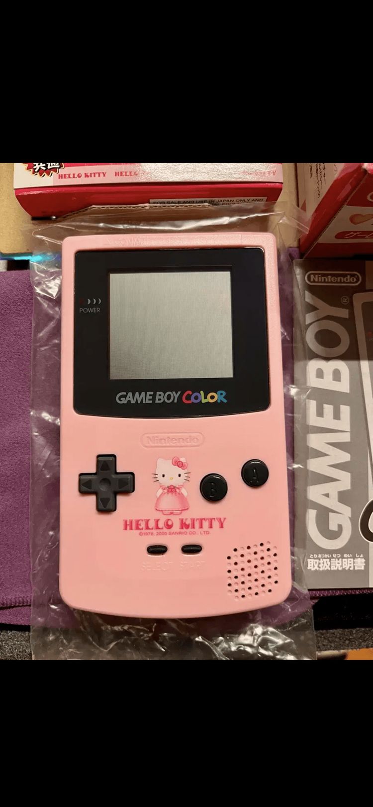 닌텐도 정품 게임보이컬러 gbc 헬로키티 스페셜 버전 박스셋 이미지