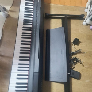 야마하 p 105 디지털 피아노 88 건반 보면대 페달 거치대 세트