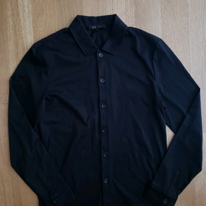 영국 REISS 블랙라벨 실크 코튼 블랙 캐쥬얼 셔츠