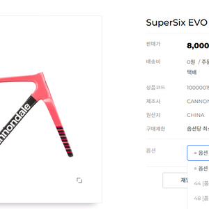 캐논데일 슈퍼식스에보 랩기 EF팀 48