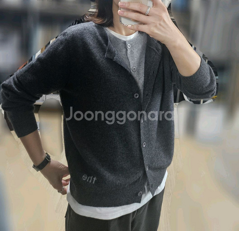 캐시미어 2중버튼 가디건 66(55가능)--5