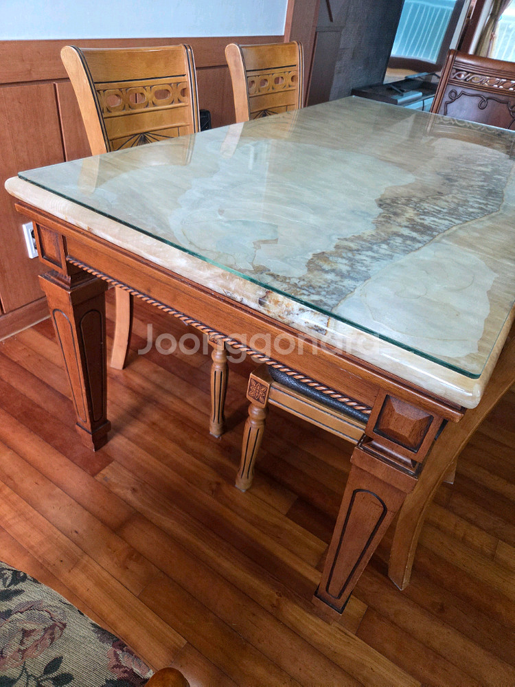 대리석 식탁 세트--0