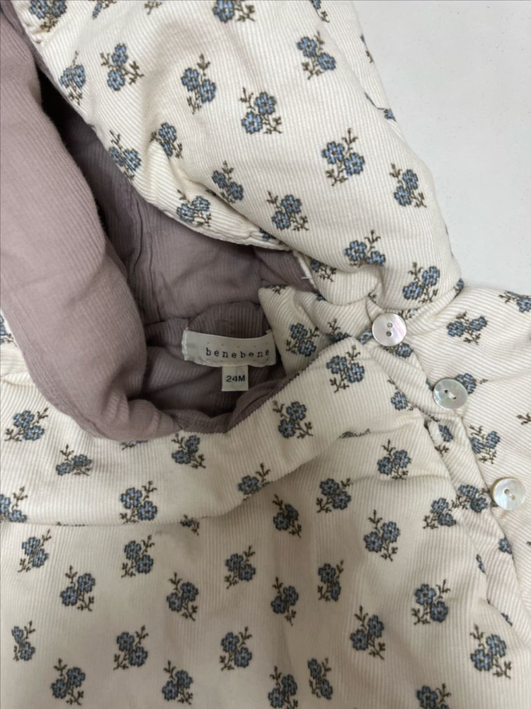 베네베네 꽃무늬 아기 우주복 24M--3