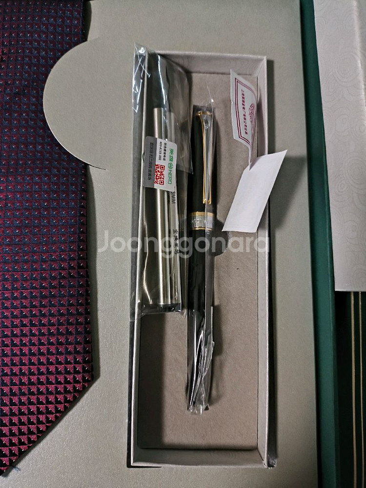 새상품) 실크 100% 넥타이 & 펜 선물세트--1