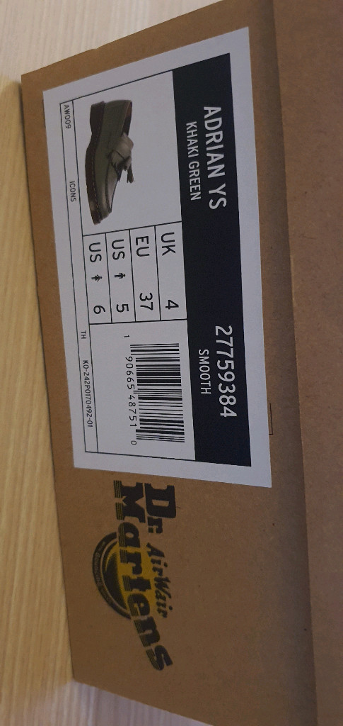 닥터마틴 아드리안 YS 스무스 카키 230--2