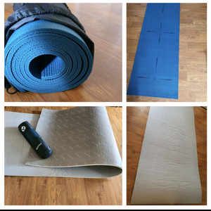 요가매트1개+큰다용도매트1개 합2가지 저렴하게 1만5천원 둘다 깔끔함