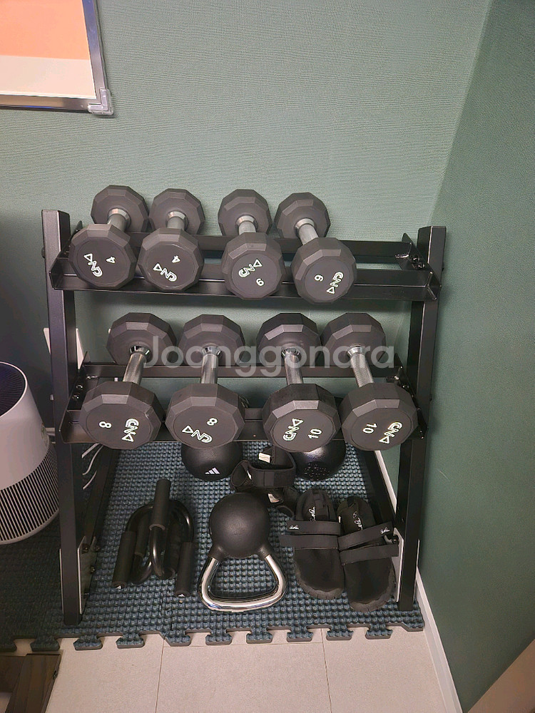 cnk 덤벨 아령 4 6 10kg 2세트 + 거치대 구매한지2주--0