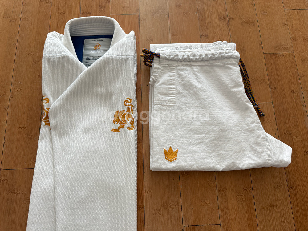 Kingz x IBJJF 콜라보 공식 도복 (white A1L) 킹즈 도복 팝니다--8