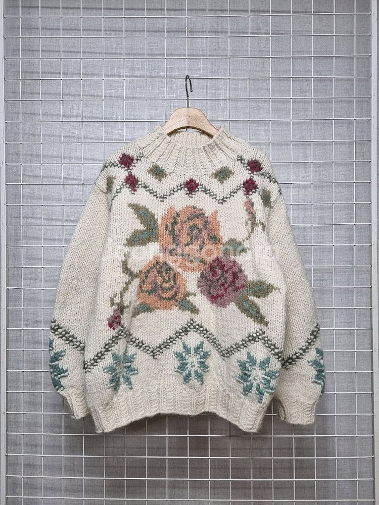 일본빈티지 Necessary 핸드메이드 니트--0