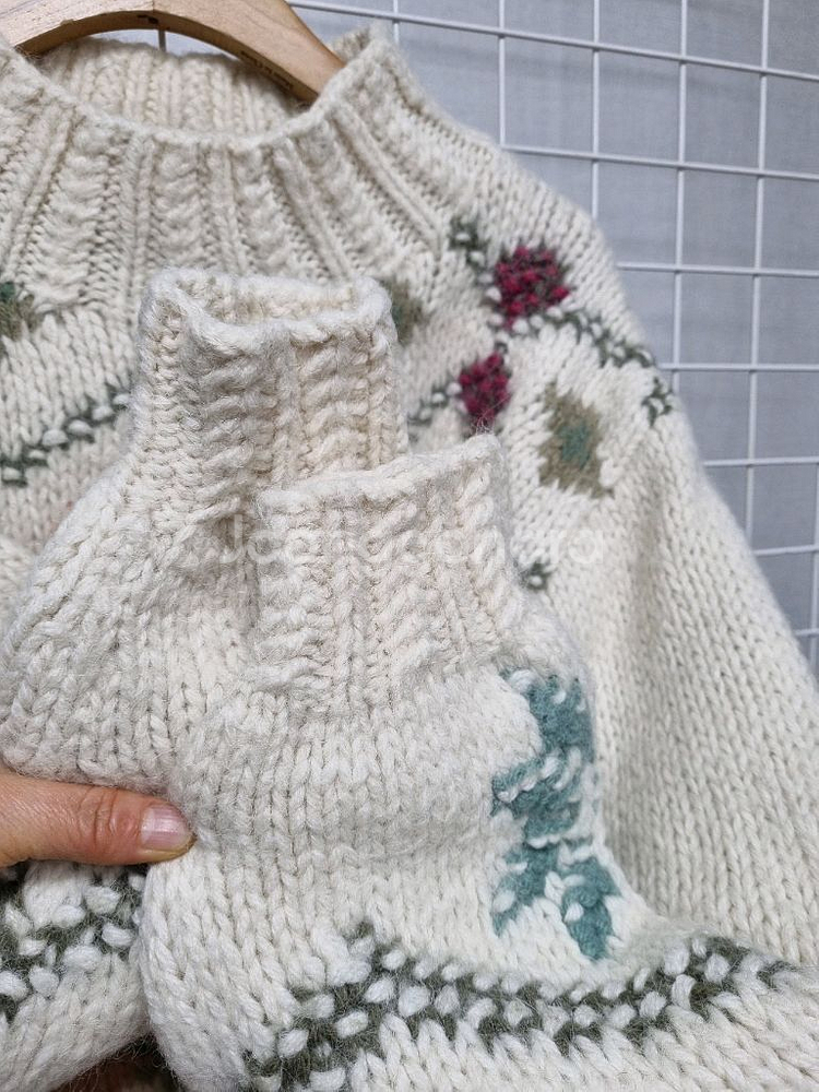 일본빈티지 Necessary 핸드메이드 니트--4