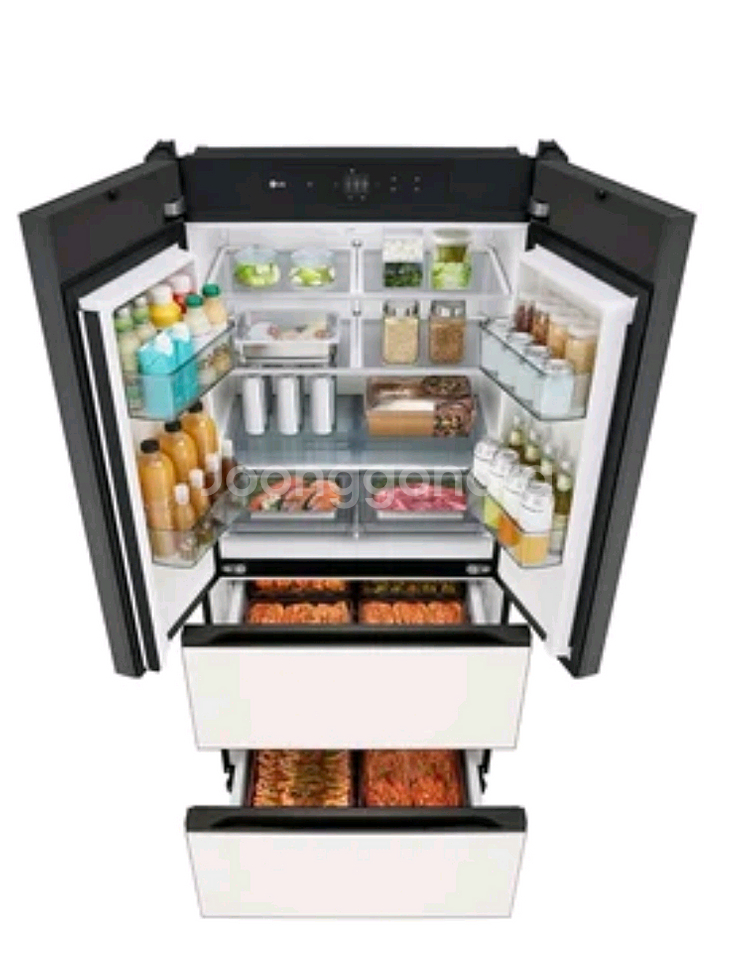 엘지 오브제김치톡톡 FIT & MAX 480L - 글라스베이지--3