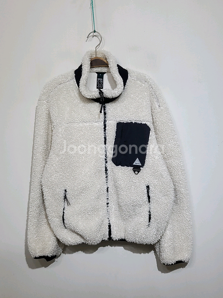 (100) 네파 후리스 점퍼 화이트 뽀글이 플리스 자켓--0