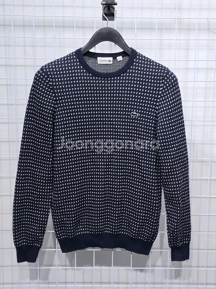 라코스테 남성 긴팔 슬림핏 라운드 풀오버 니트 95--0