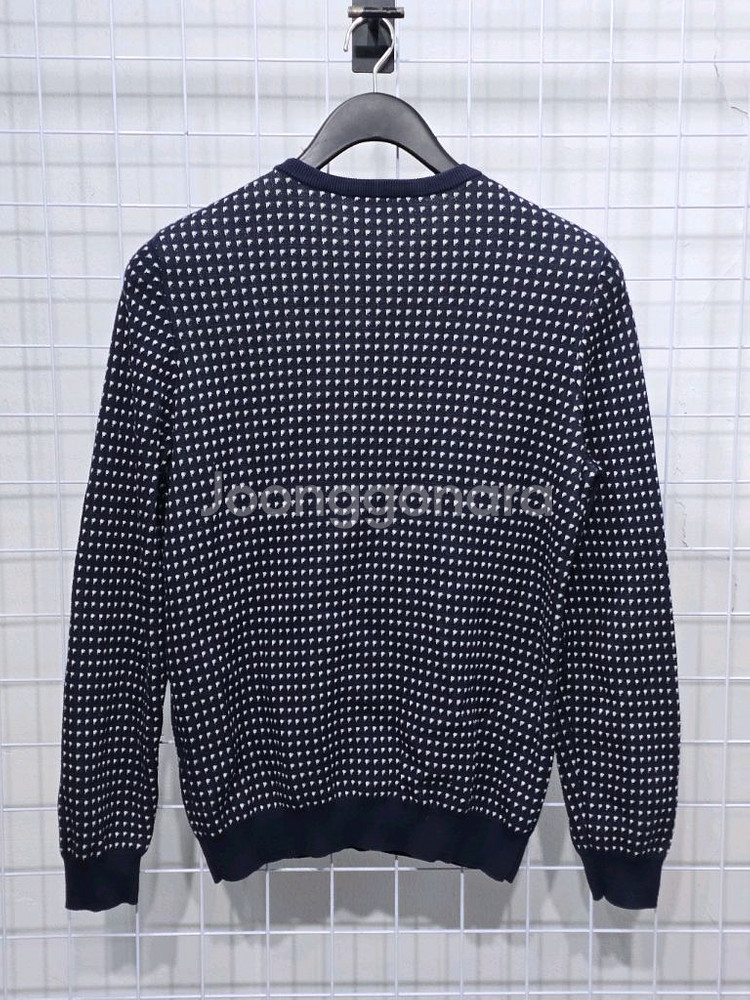 라코스테 남성 긴팔 슬림핏 라운드 풀오버 니트 95--1