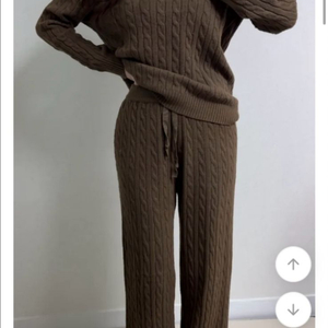 꽈배기 니트세트 브라운 새상품