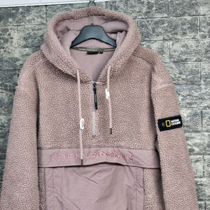 내셔널지오그래픽 뽀글이 후드반짚업100