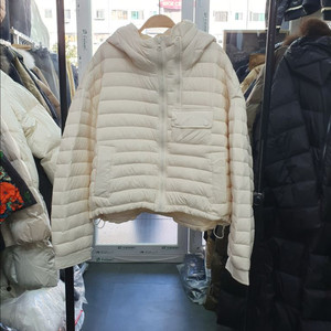 여성 클림핏 루프 구스경량 숏패딩