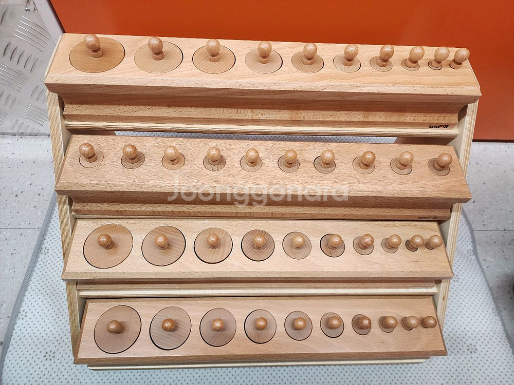 다원몬테소리(꼭지원기둥+색원기둥 새상품+받침대+제시카드+교재)아가월드 키즈에이원--0