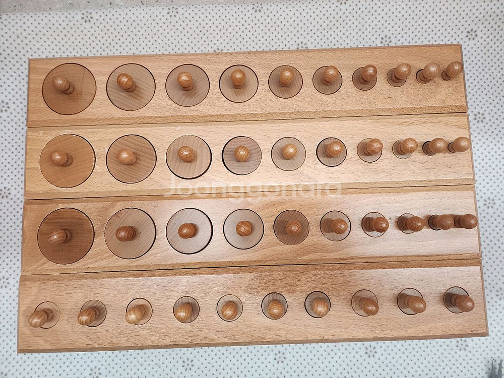 다원몬테소리(꼭지원기둥+색원기둥 새상품+받침대+제시카드+교재)아가월드 키즈에이원--5