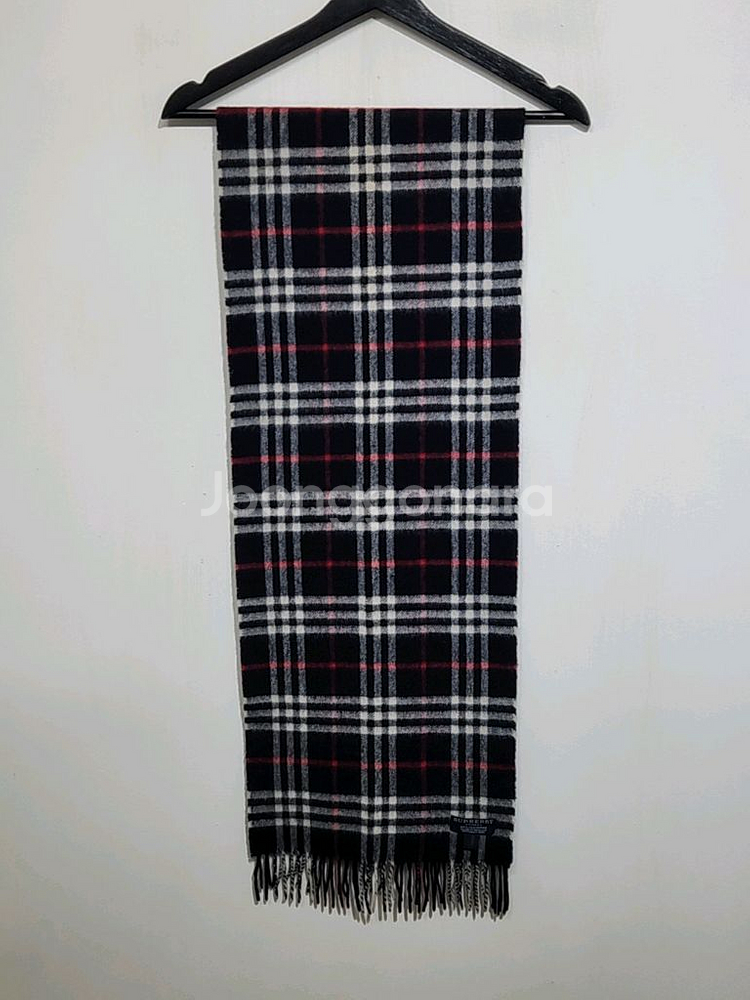 (정품) 버버리 캐시미어 머플러 체크 목도리 네이비--0