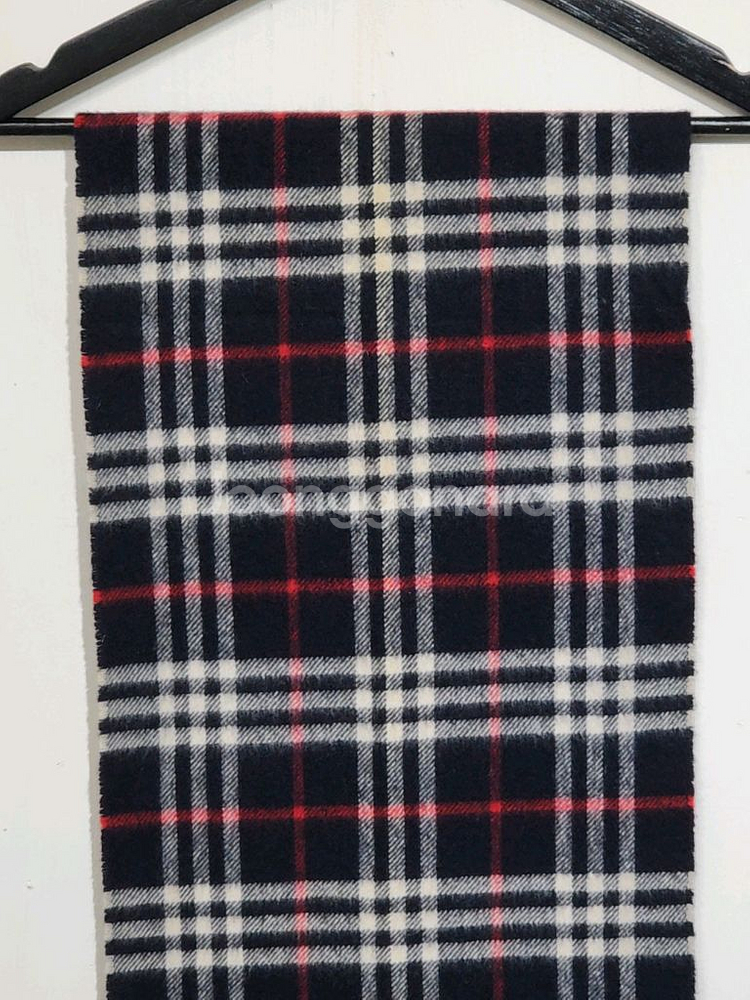 (정품) 버버리 캐시미어 머플러 체크 목도리 네이비--1