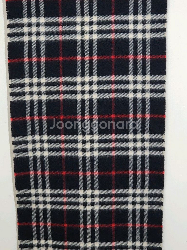 (정품) 버버리 캐시미어 머플러 체크 목도리 네이비--2