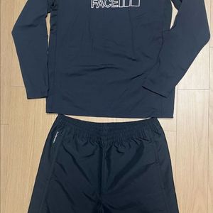 휴양지 온천 여행 노스페이스 주니어 수영복 래쉬가드 상하의 세트 (150)