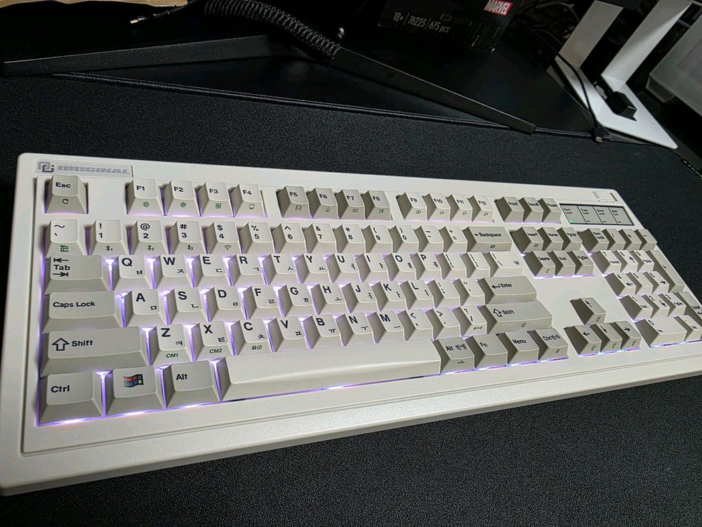 FL-ESPORTS OG104 레트로 유무선 기계식 키보드(그레이) 이미지