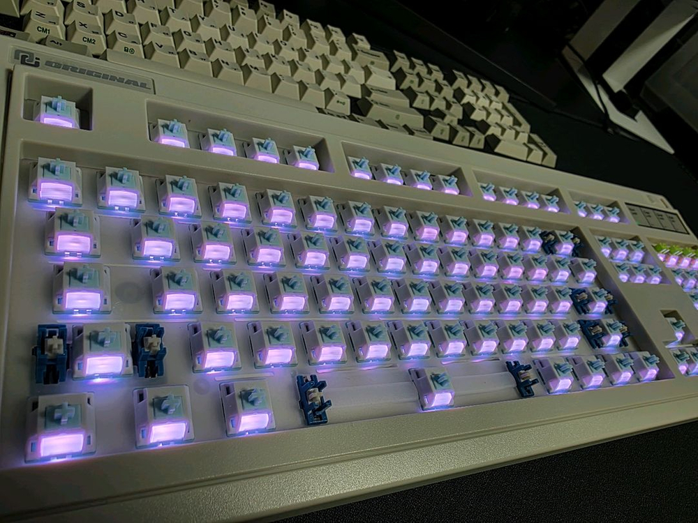 FL-ESPORTS OG104 레트로 유무선 기계식 키보드(그레이) 이미지