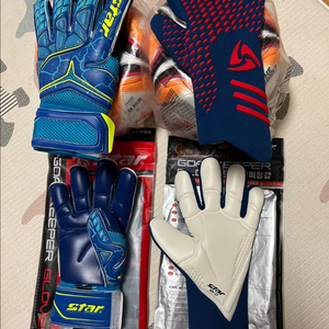 스타 축구공5호 2개, 골키퍼장갑 2개