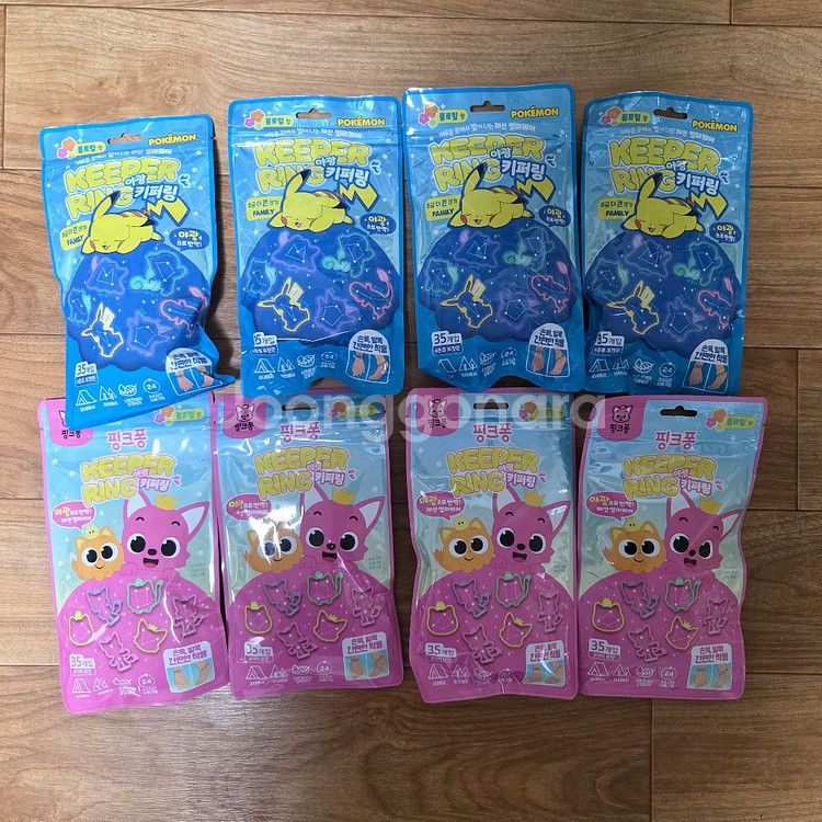 반값택배천원)모기밴드 피카츄/핑크퐁 야광키퍼링35개 1봉지 2천원--0