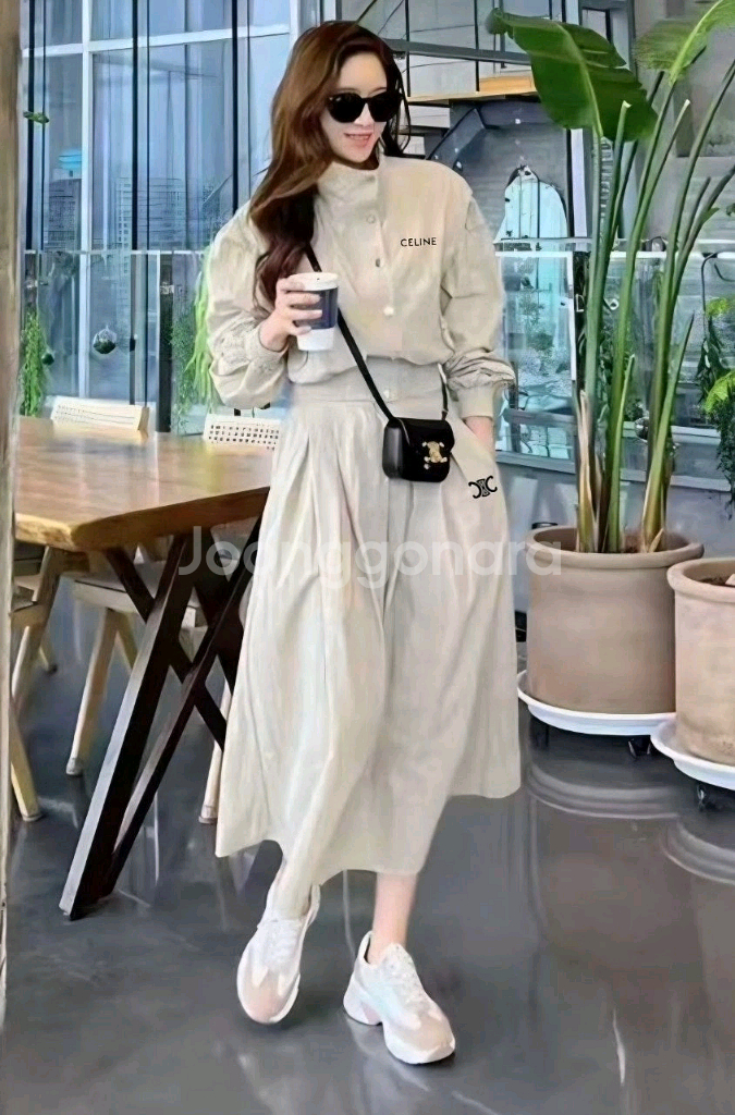 셀린느 투피스 스커트 셋업--0