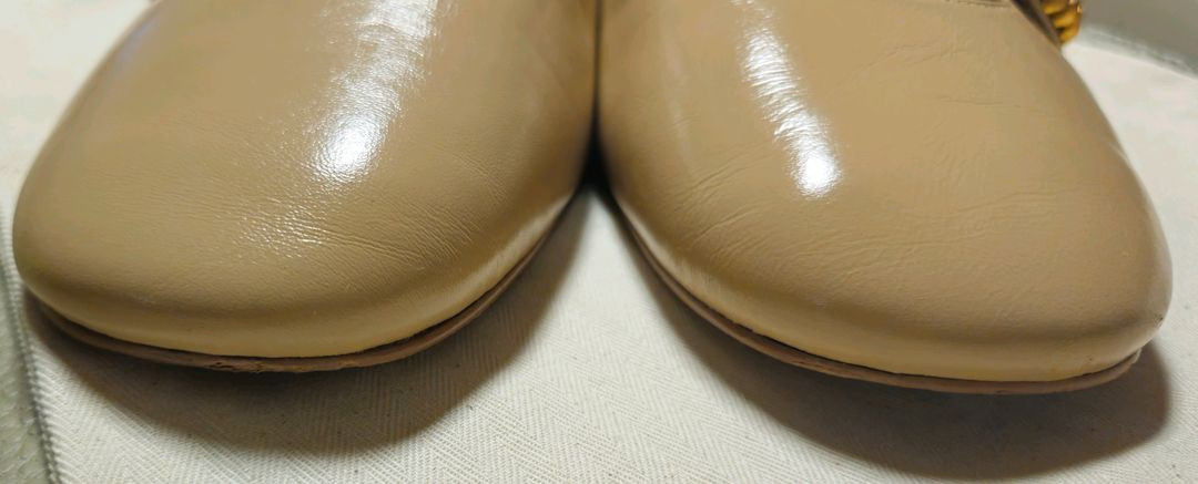 로르니 플루에뜨 글로시 라이트 베이지 플랫슈즈 230--5