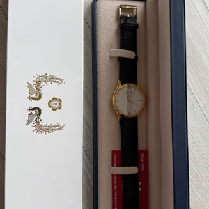 문재인 대통령 시계 금장 가죽시계 새상품