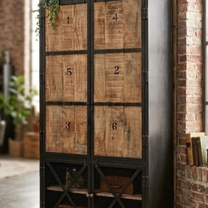 인더스트리얼 원목 수납장