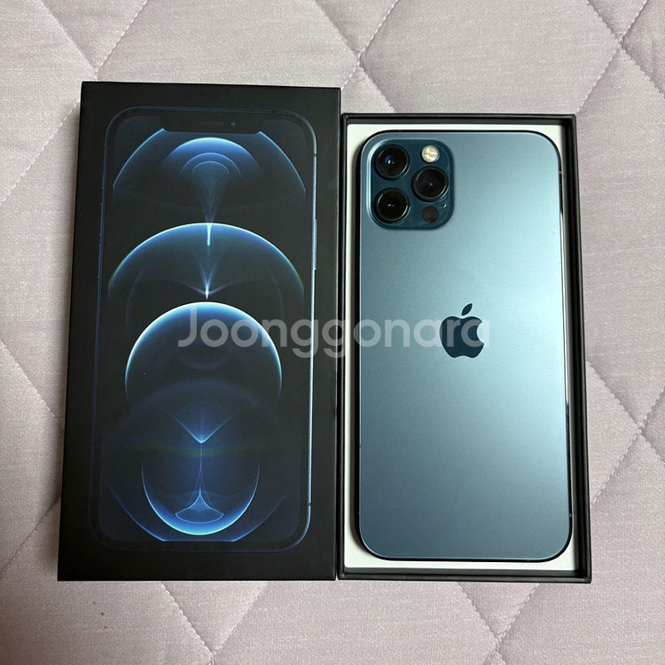 순정 아이폰 12프로 12pro 128기가 배터리 85 퍼시픽 블루--0