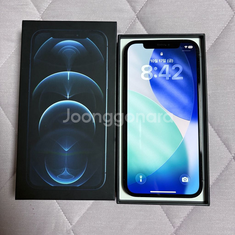 순정 아이폰 12프로 12pro 128기가 배터리 85 퍼시픽 블루--1