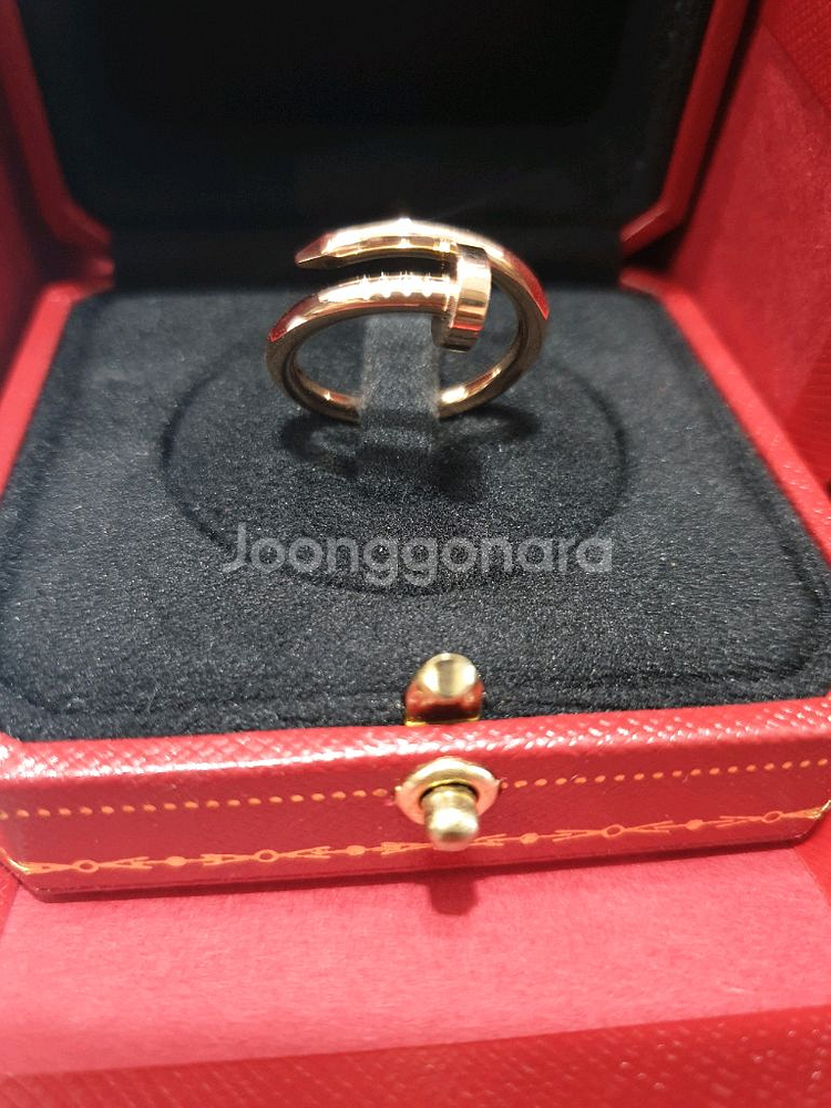 까르띠에 저스트앵끌루 링 클래식 정품 못반지 핑크골드 56호--1