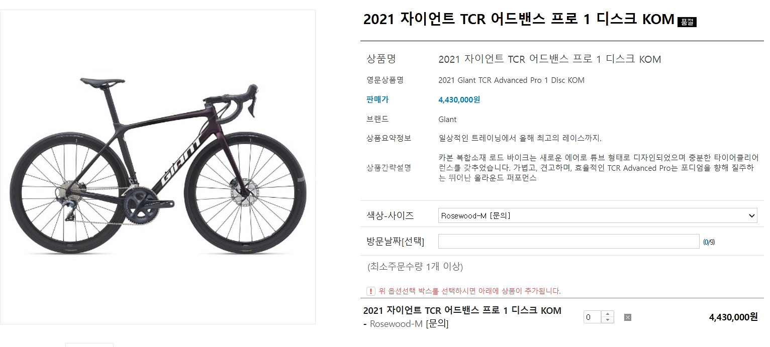 파격인하) 자이언트 TCR 어드밴스 프로 1 디스크 상태굿 싸게판매--8