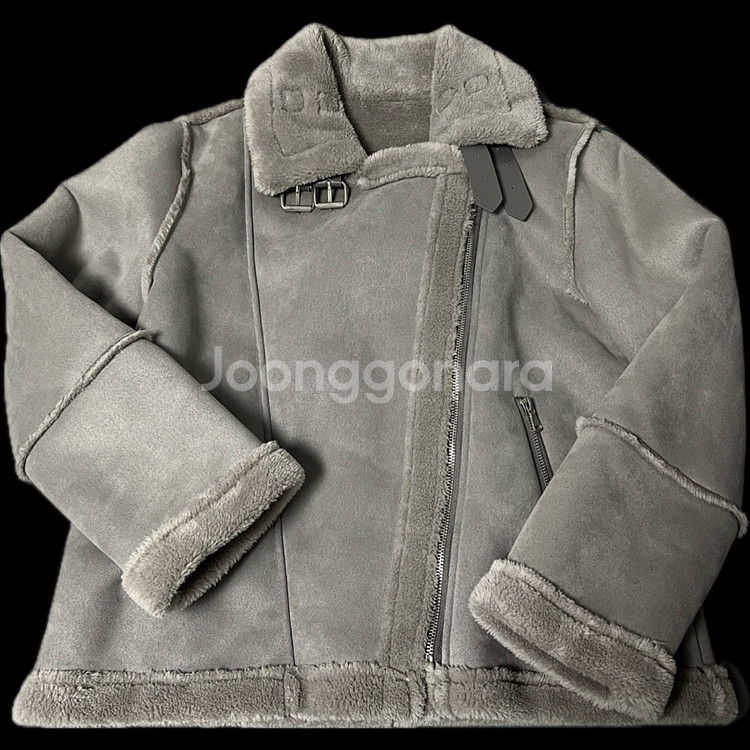 라이더 숏 무스탕 그레이--0