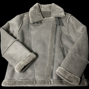 라이더 숏 무스탕 그레이