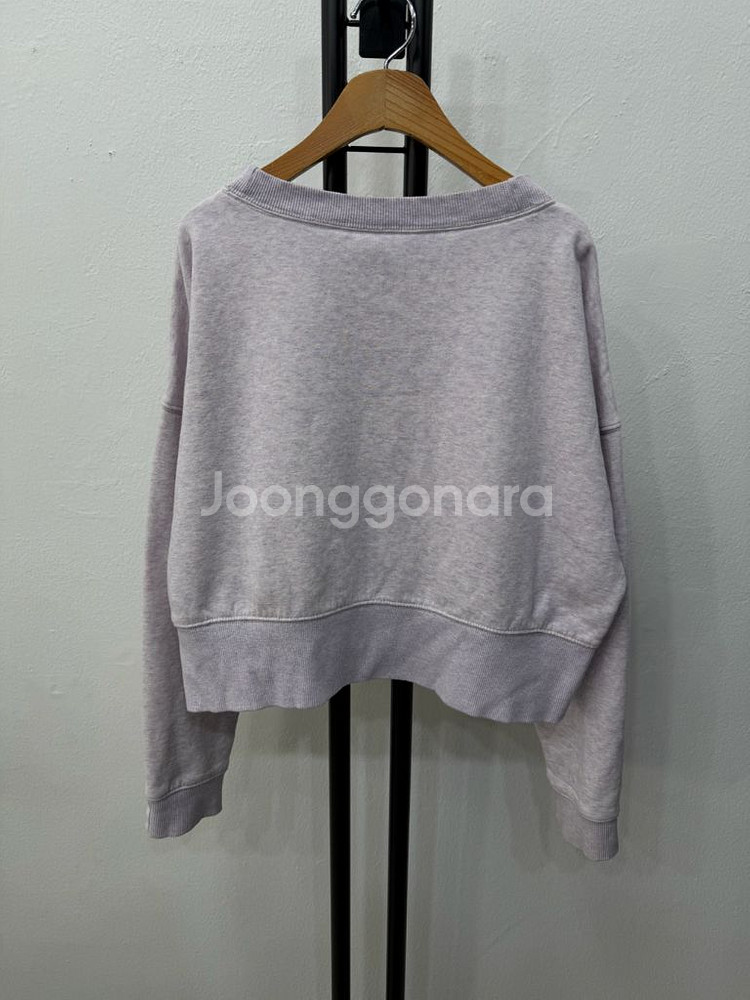 정품) 아디다스 여성 오버핏 크롭 라벤더 맨투맨 M--4