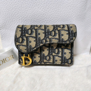 디올 오블리크 새들 카드지갑