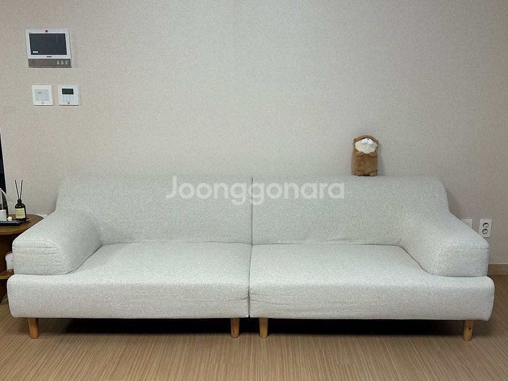 듀커소파 3인 베이지 워셔블 소파--0