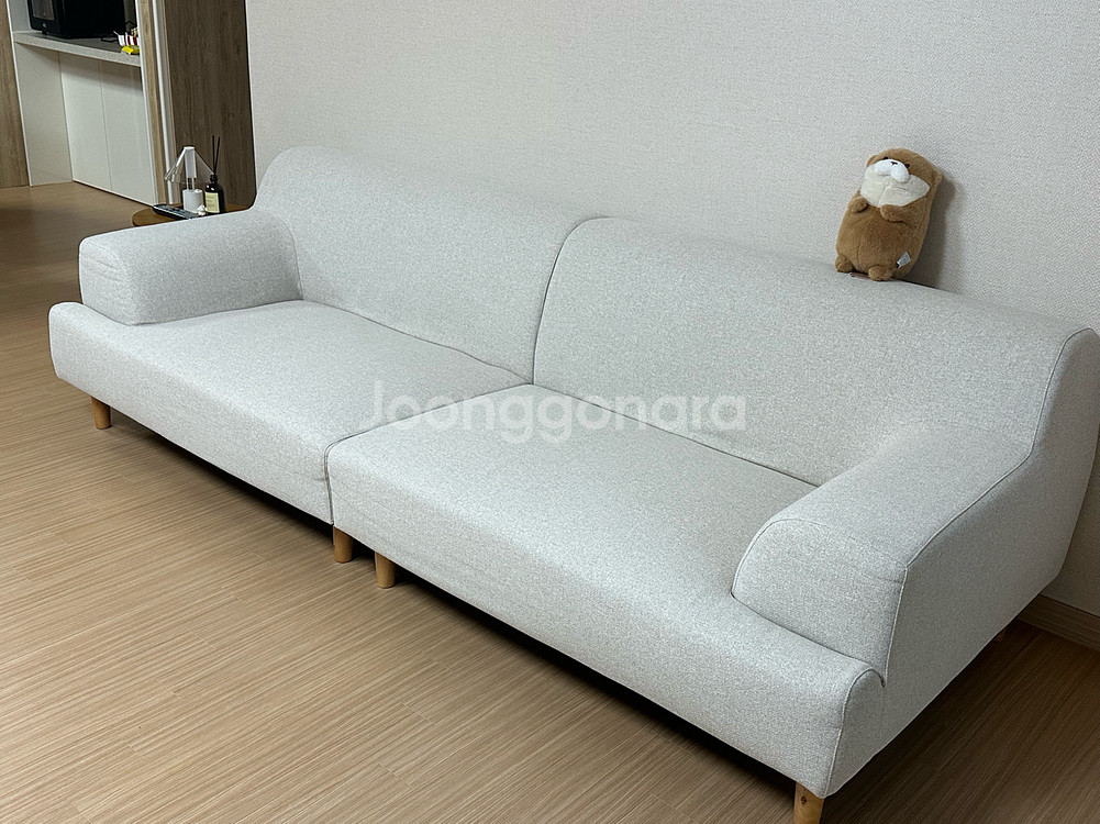 듀커소파 3인 베이지 워셔블 소파--3